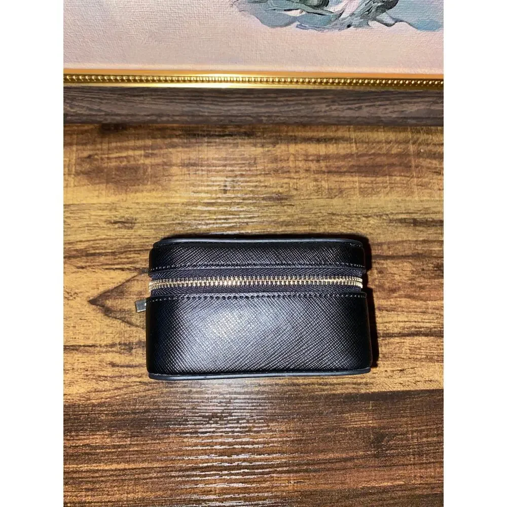 Kate Spade Staci Saffiano Leather Travel Jewelry Case Black K8066 NWT $139